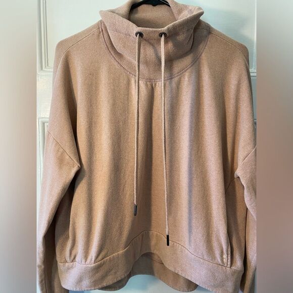 Sweaty Betty | Harmonise Luxe Fleece High Neck Sweatshirt Antique Pink Sz Medium - Picture 6 of 15